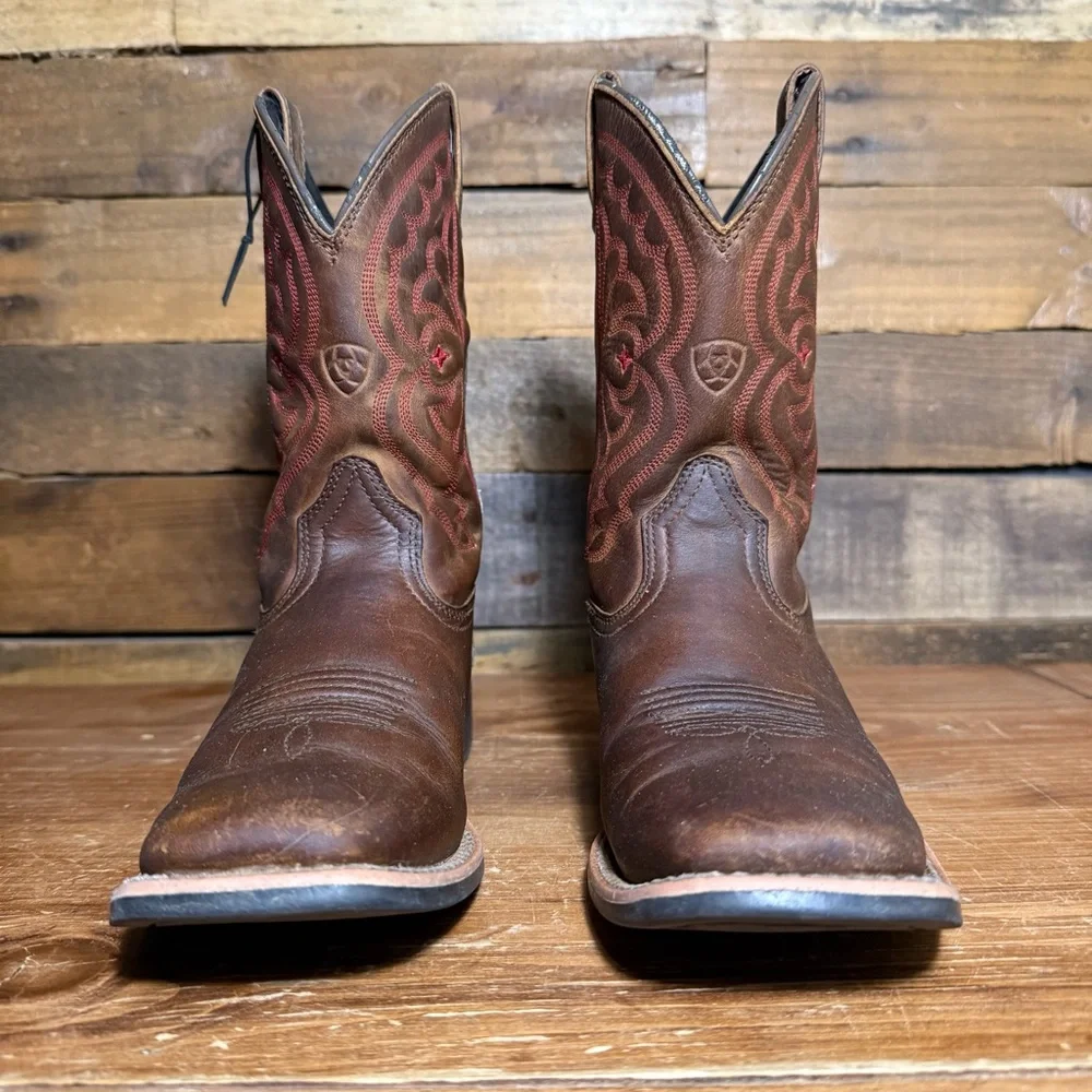 ARIAT BOYS' QUICKDRAW WESTERN BOOTS -‎ SQUARE TOE size 2.5